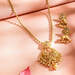 Enchanting Gold Plated Pendant Set