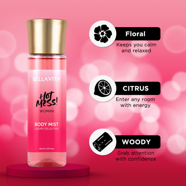 Hot Mess Body Mist - 150ml | Long Lasting Floral Citrusy Mist for Women ...
