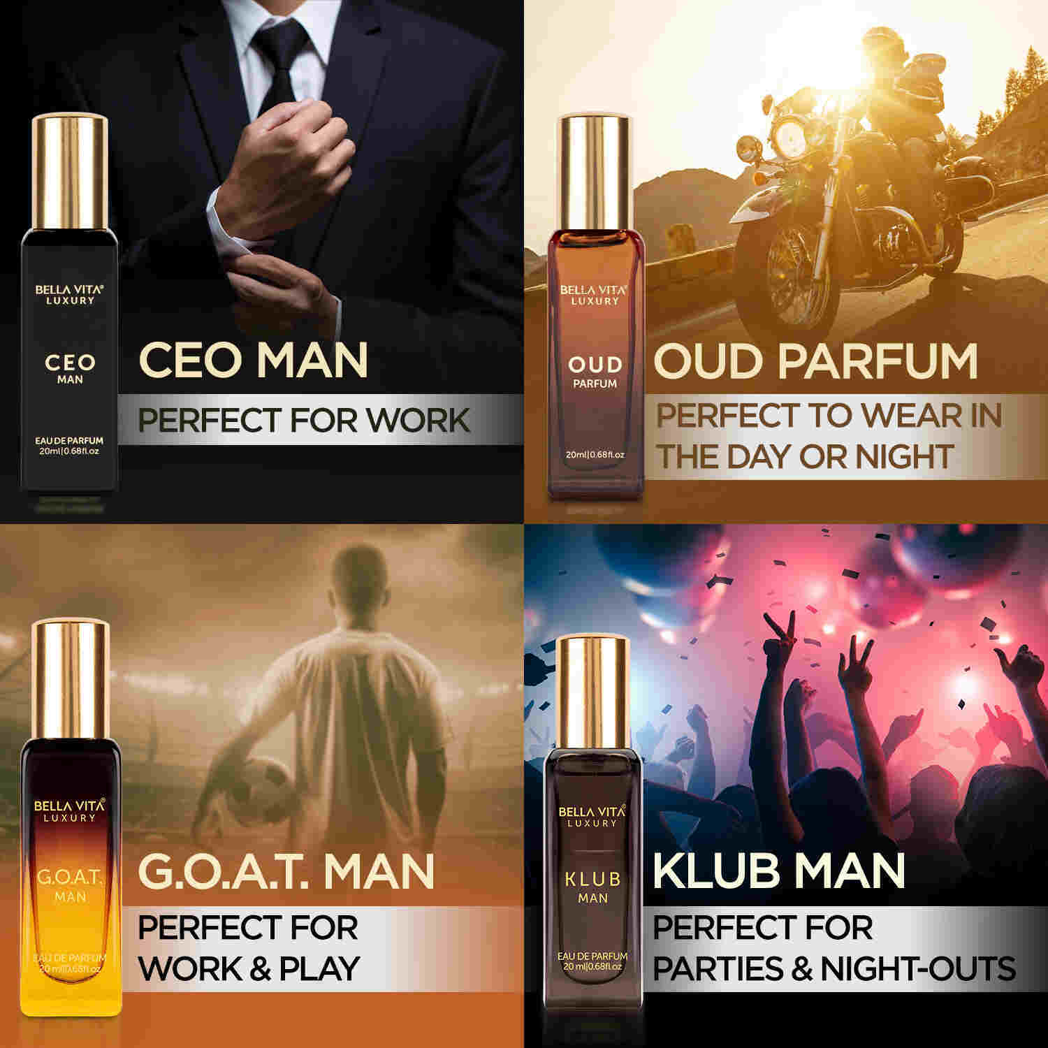 Luxury Perfume Gift Set For Men - 4 x 20mls
