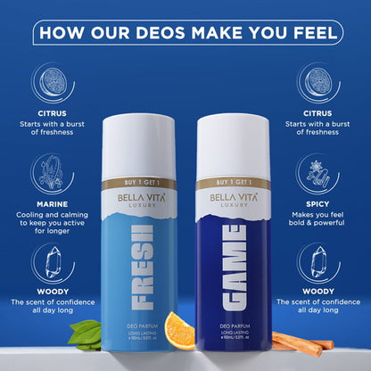 Deo Gift Set - Stud, Fyre, Fresh And Game Pack Of 4 x 150ml