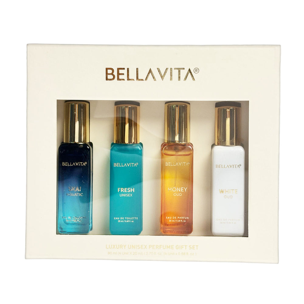 BELLAVITA GIFT SET UNISEX PERFUME 4X20 ML @649