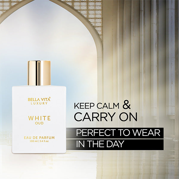 Perfume white bottle online with flowers