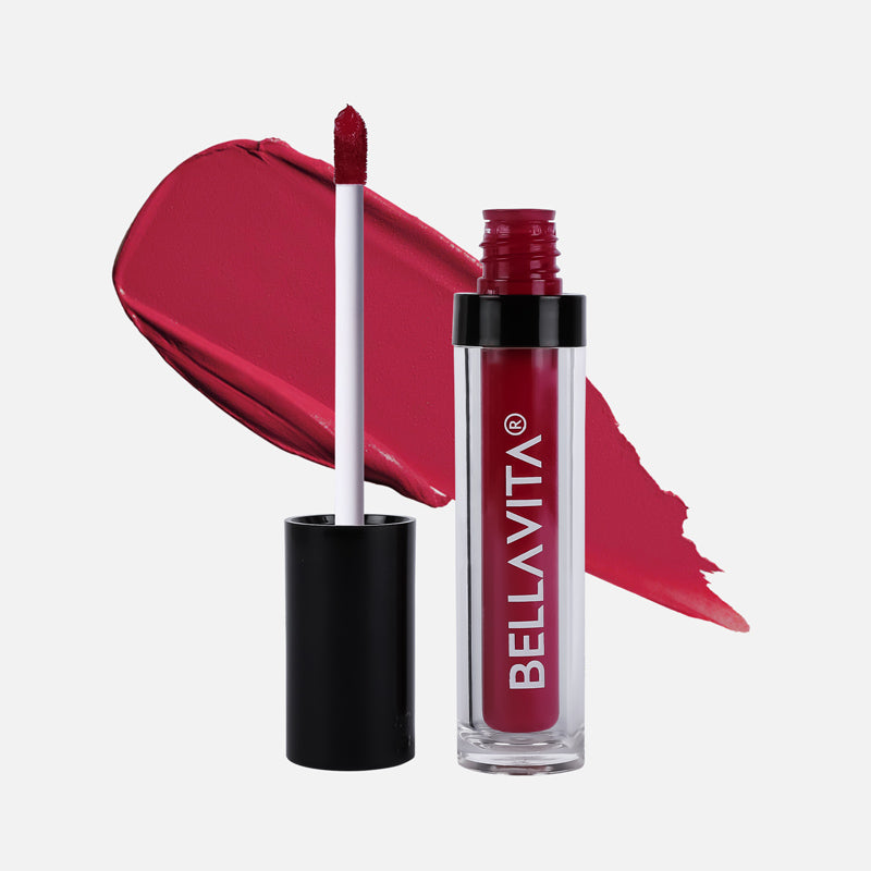 Bellavita Kiss-Proof Liquid Lipstick - Long Wear Matte | Waterproof & Transfer-Proof 18-Hour Stay Mocha Madness (4.5ml)
