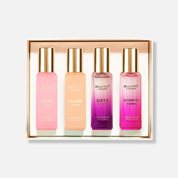 Bella Vita Organic Woman Perfume Gift Set for Women 6x10 ml Perfumes Luxury Scent Long Lasting Fragrance