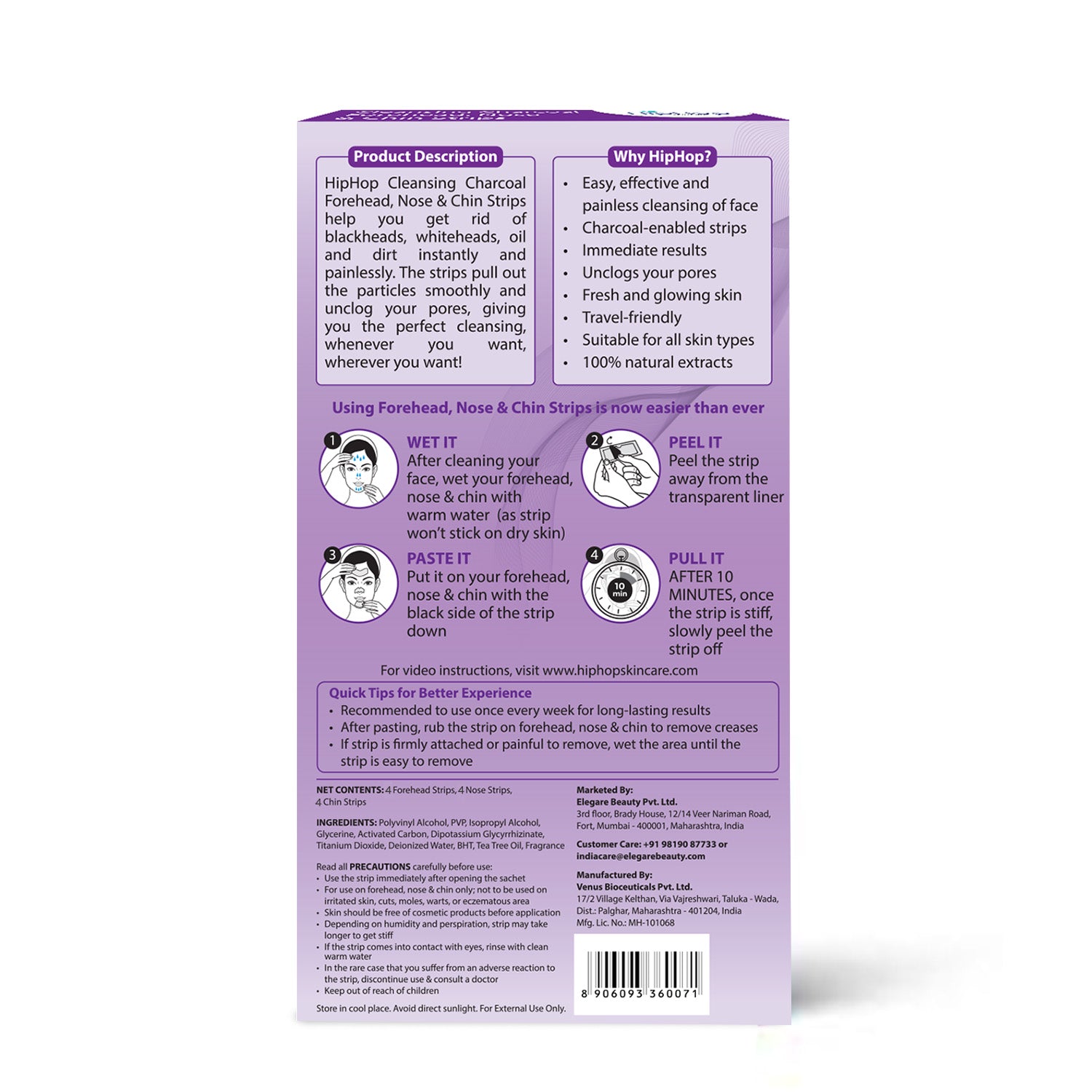 Chin, Nose &amp; Forehead Strips - 12 Strips