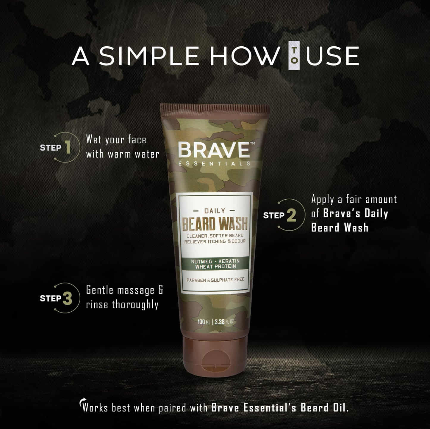 Brave Essentials - Daily Beard Wash - 100ml