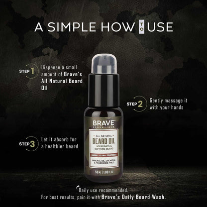Brave Essentials - All Natural Beard Oil - 50ml