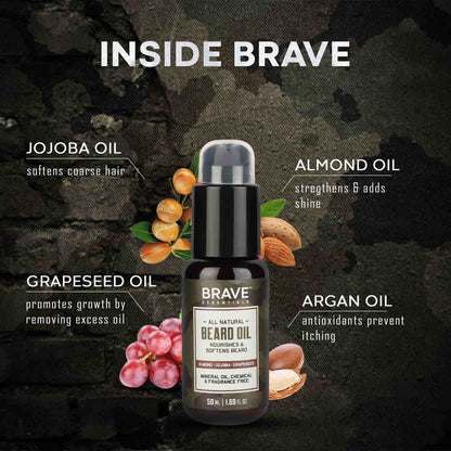 Brave Essentials - All Natural Beard Oil - 50ml