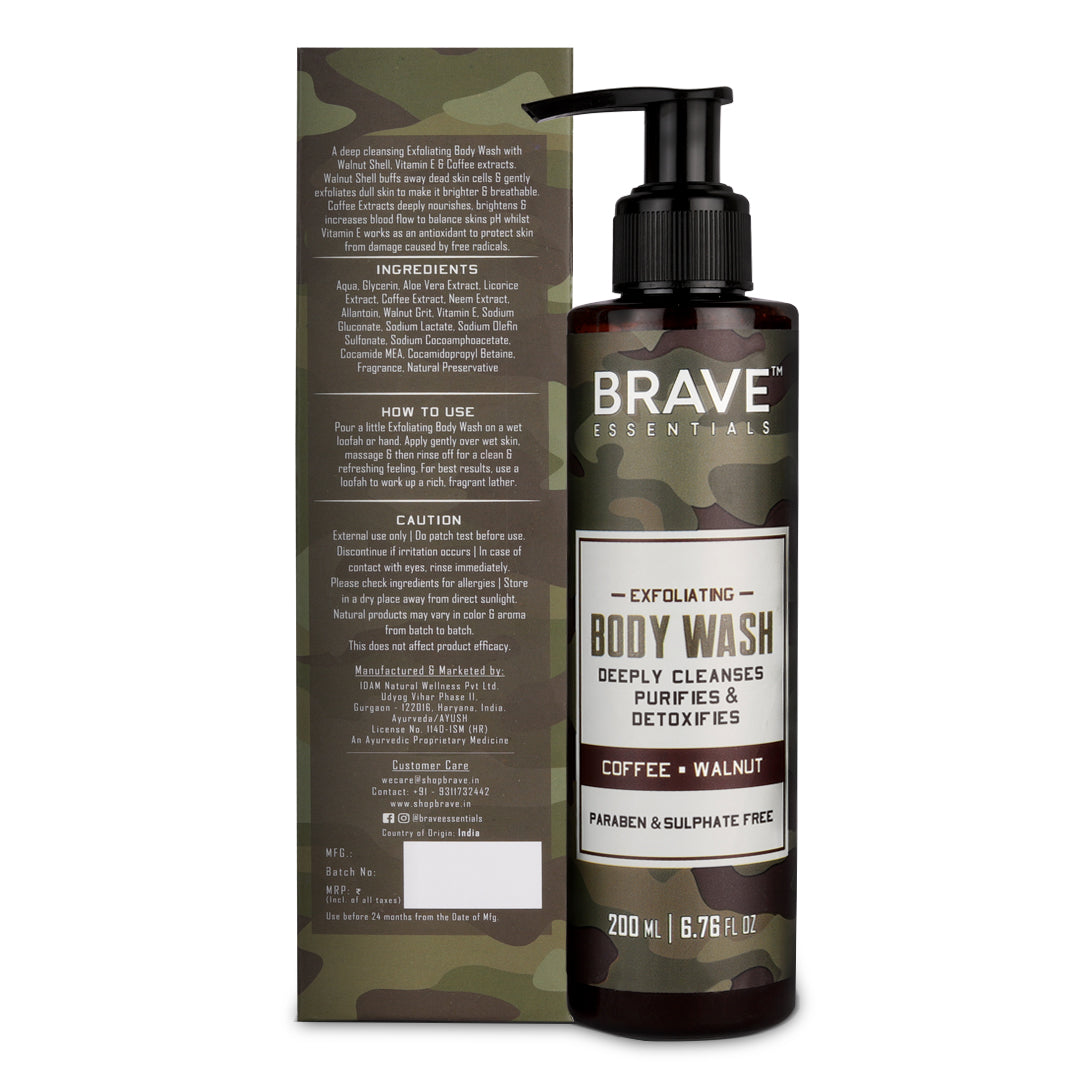 Brave Essentials - Exfoliating Body Wash, 200ml