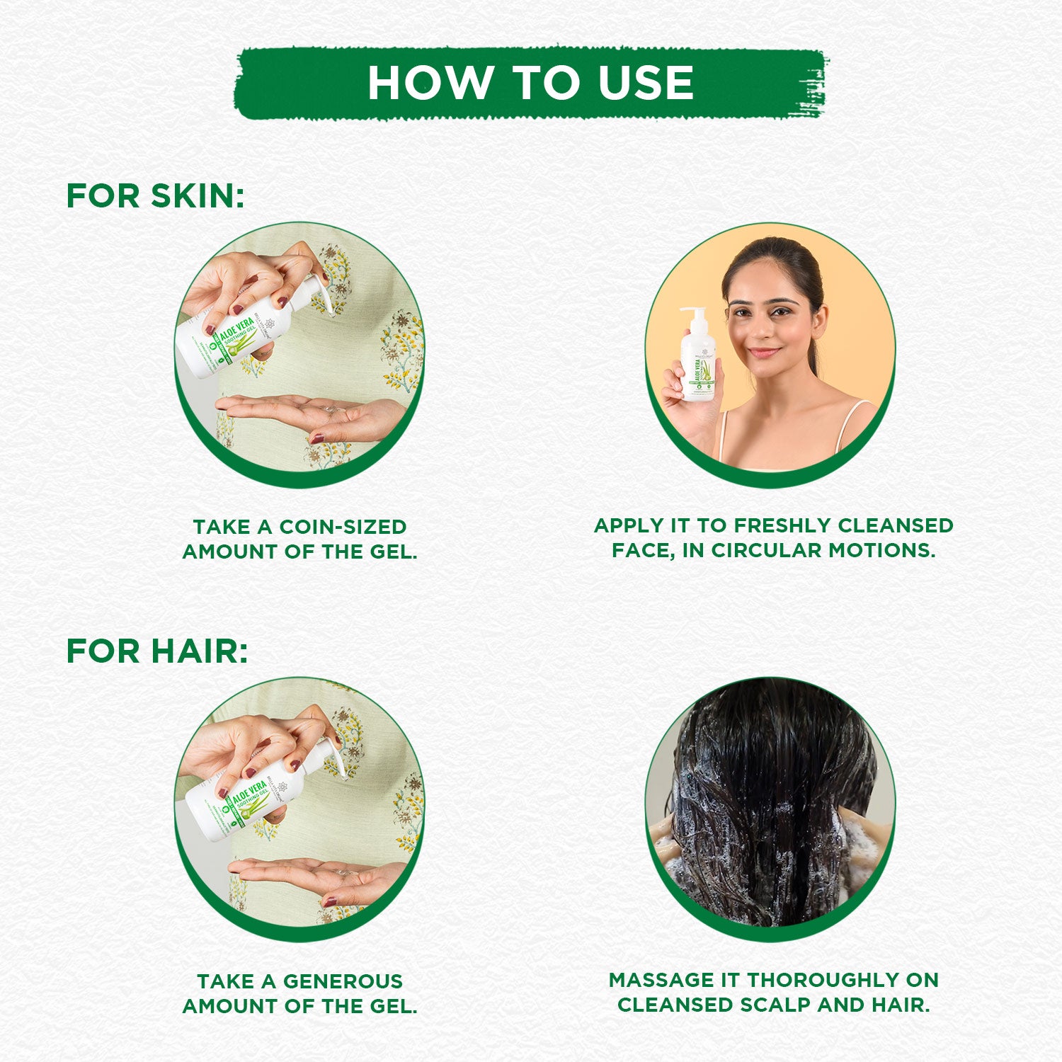 Aloe Vera Soothing Gel For Skin &amp; Hair - 200gm