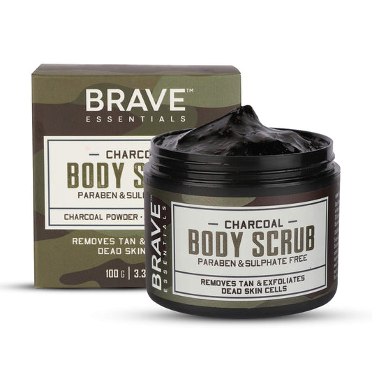 Brave Essentials - Charcoal Body Scrub, 100gm
