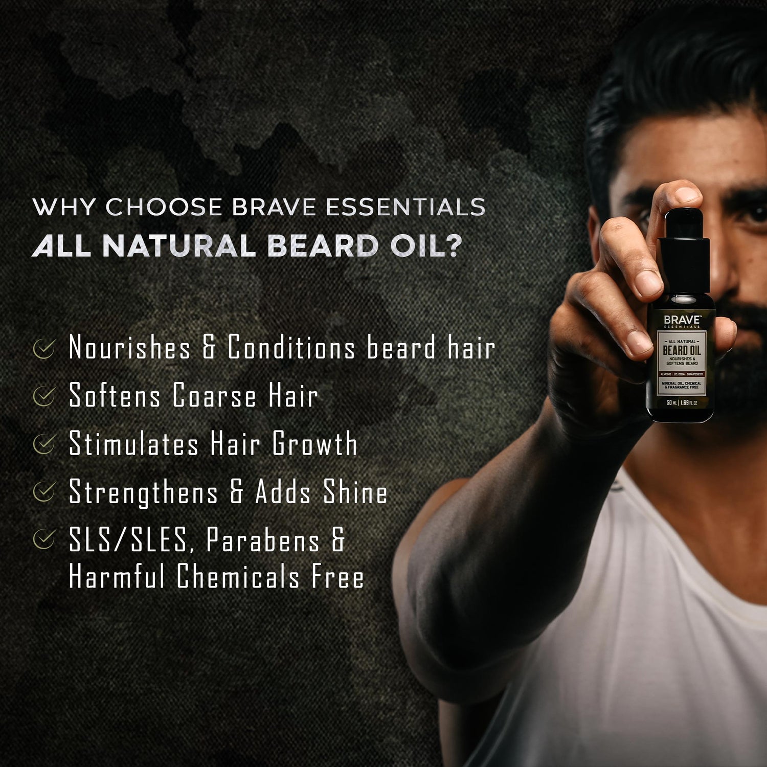 Brave Essentials - All Natural Beard Oil - 50ml