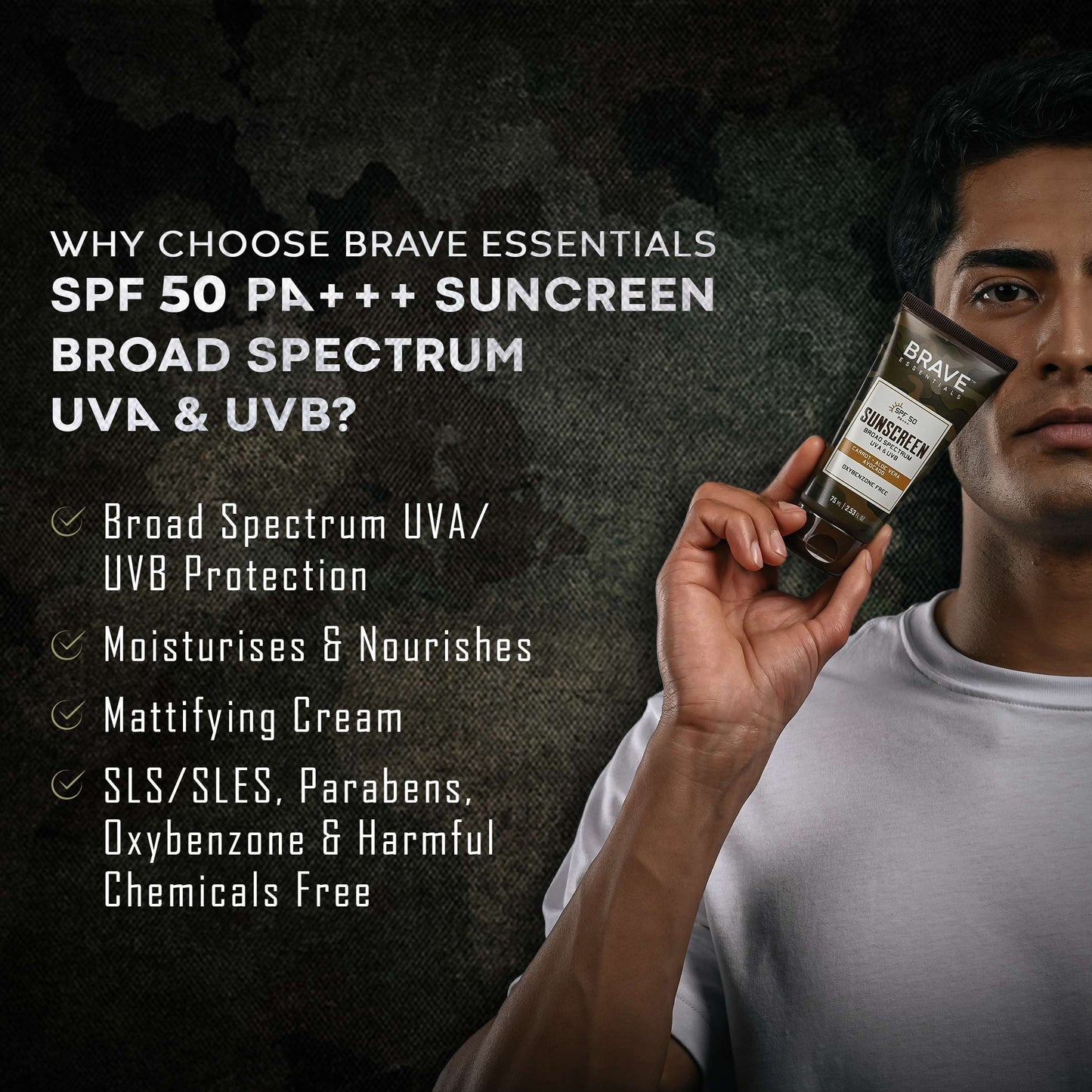 Brave Essentials - Spf 50 Sunscreen - 75ml