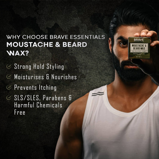 Brave Essentials - Moustache & Beard Wax - 50gm