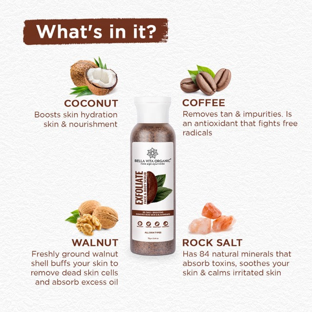 Buy Natural Exfoliate Face and Body Scrub for Skin Brightening Online