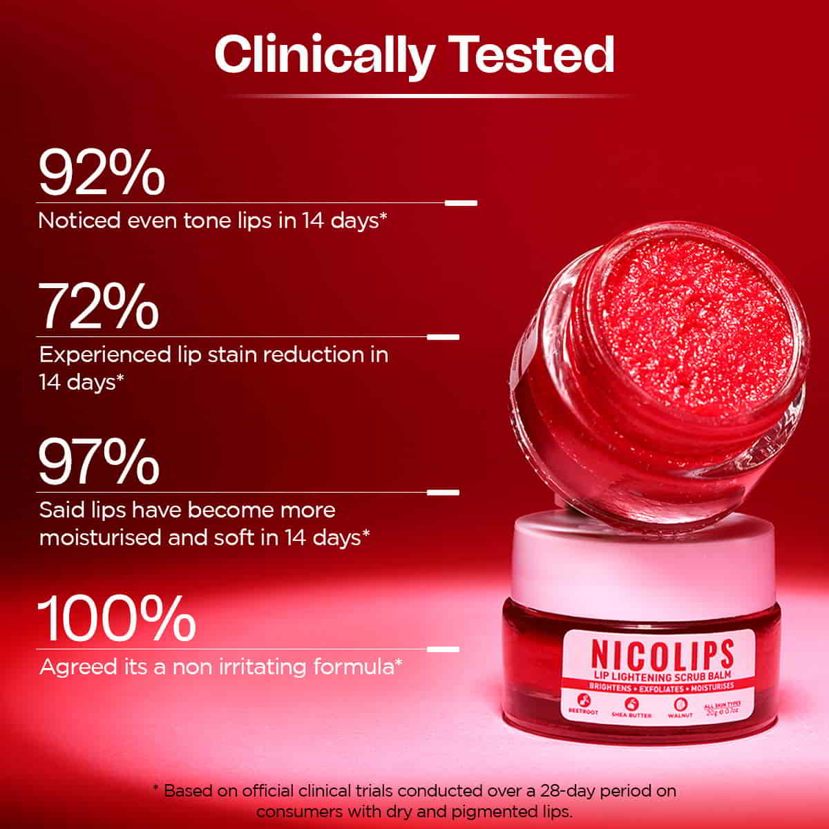 Nicolips Lip Brightening Scrub - 20gms