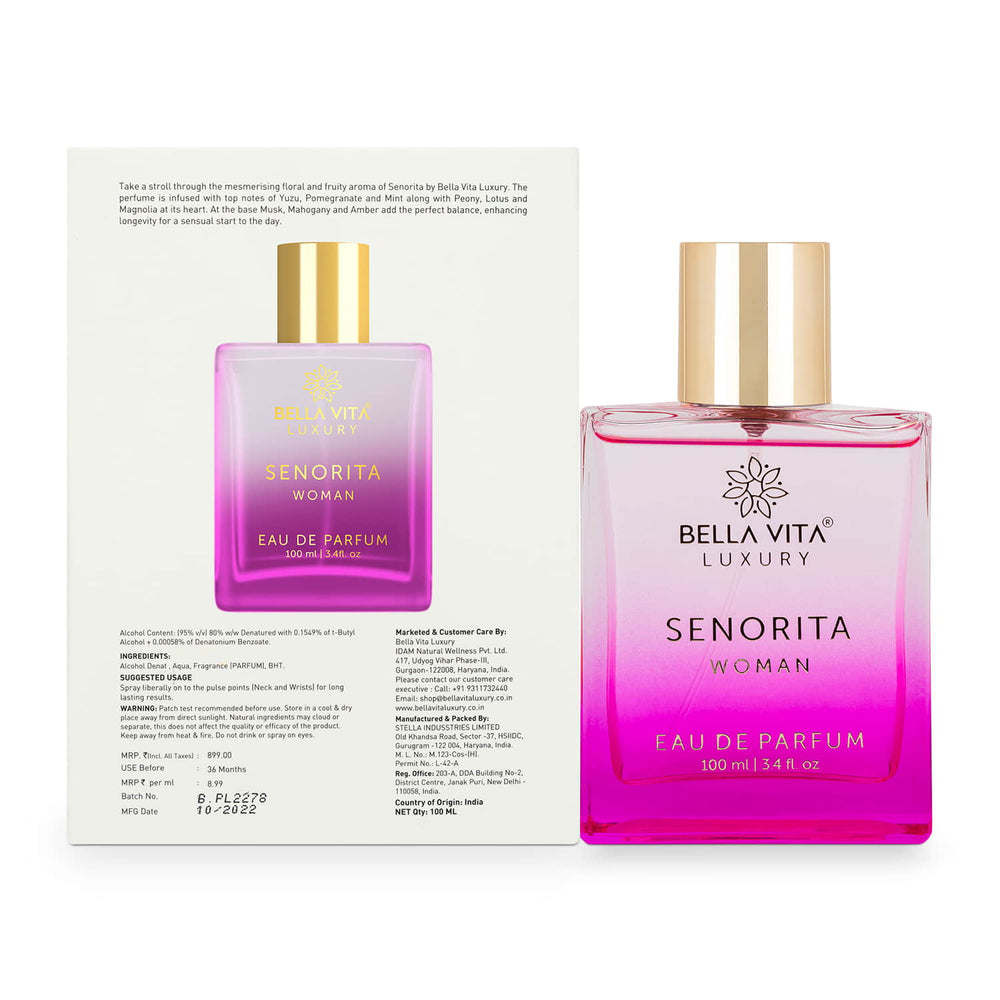 Bella Vita Luxury Senorita EDP Perfume for Women 100 ML